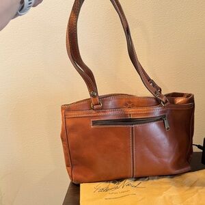 Patricia Nash Tan Leather Shoulder Bag